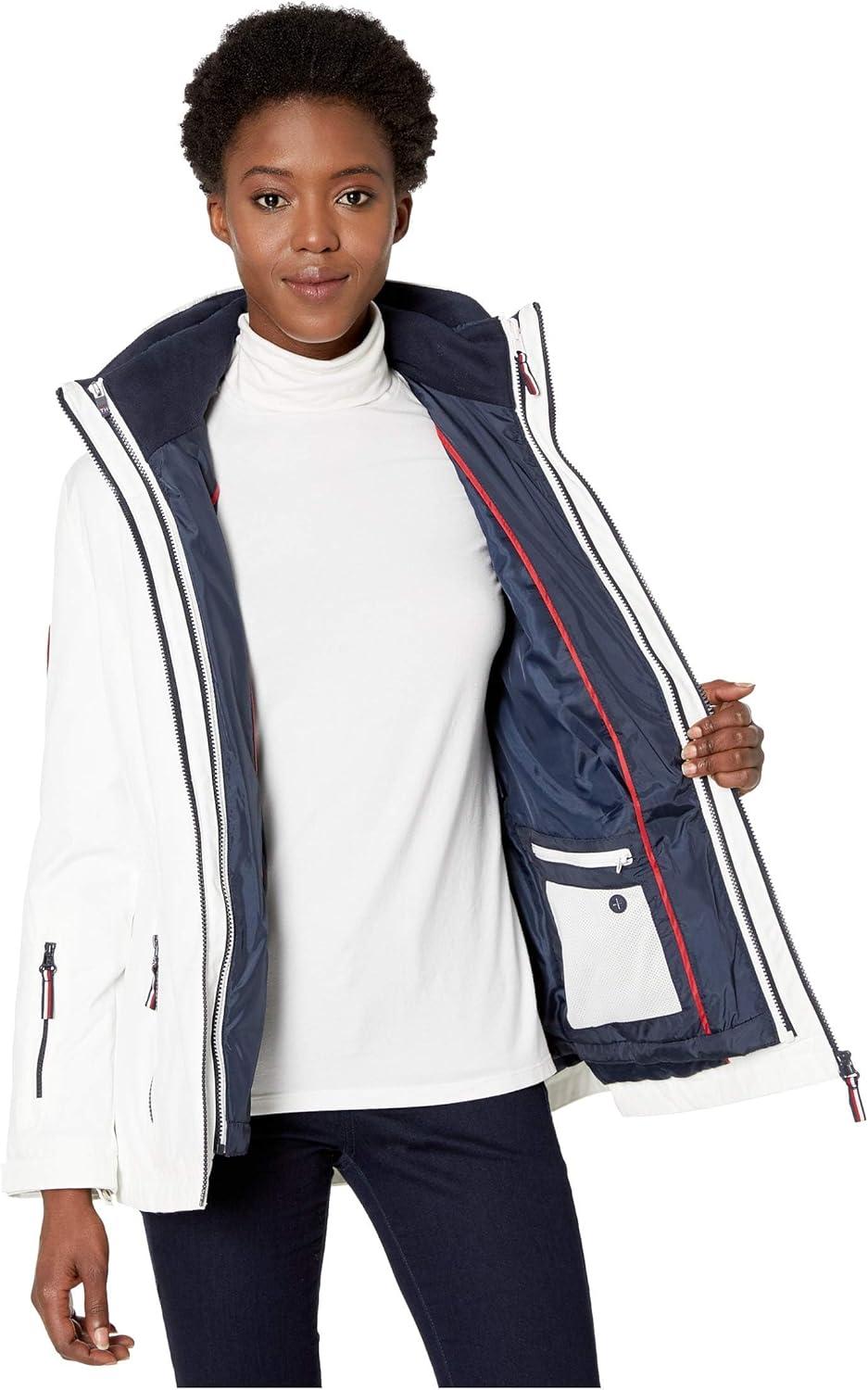 imageTommy Hilfiger Womens 295quot 3in1 Systems JacketWhiteNavy