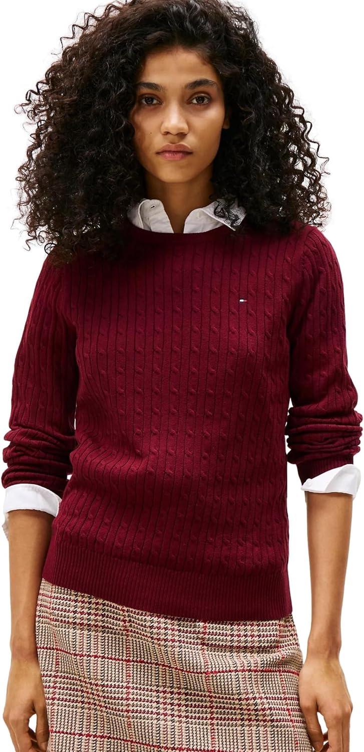 imageTommy Hilfiger Womens Classic Fit SweaterBurgundy