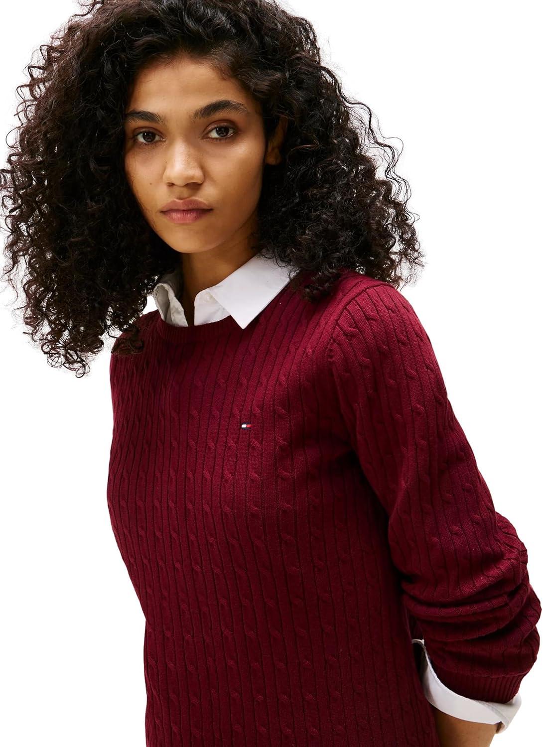 imageTommy Hilfiger Womens Classic Fit SweaterBurgundy