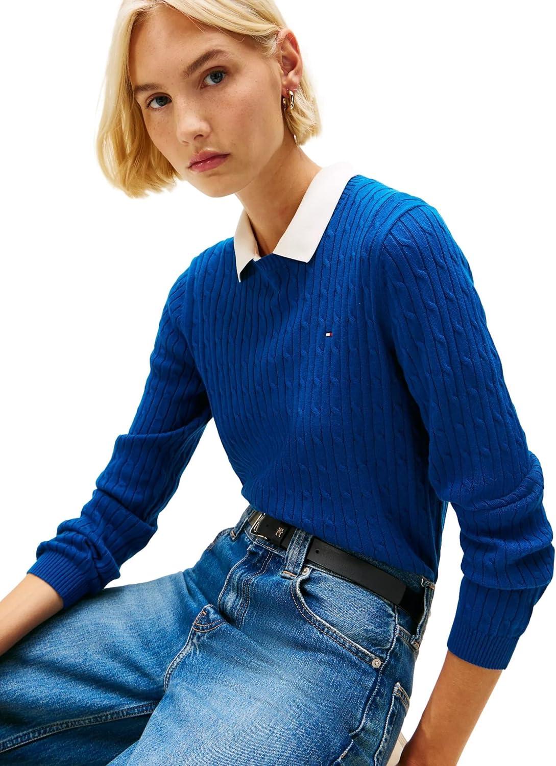 imageTommy Hilfiger Womens Classic Fit SweaterCool Dip Blue