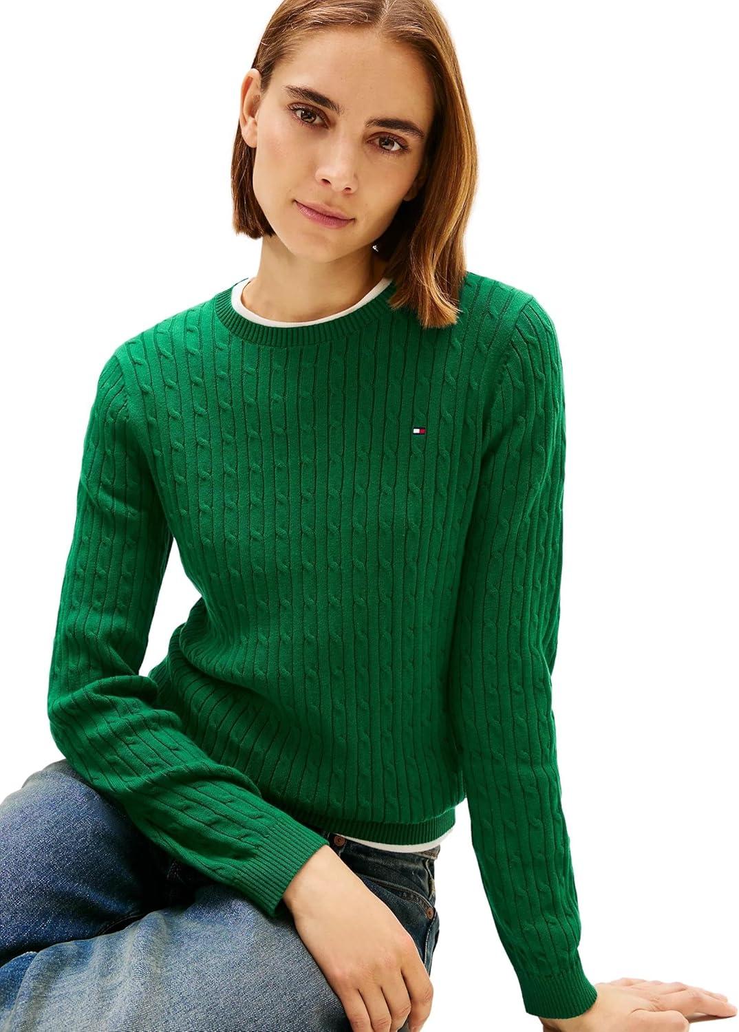 imageTommy Hilfiger Womens Classic Fit SweaterCypress Green