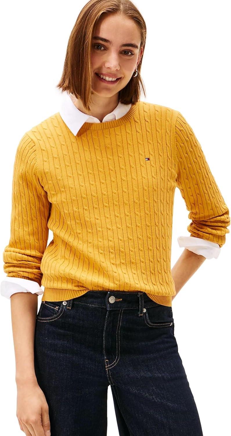 imageTommy Hilfiger Womens Classic Fit SweaterHeritage Gold