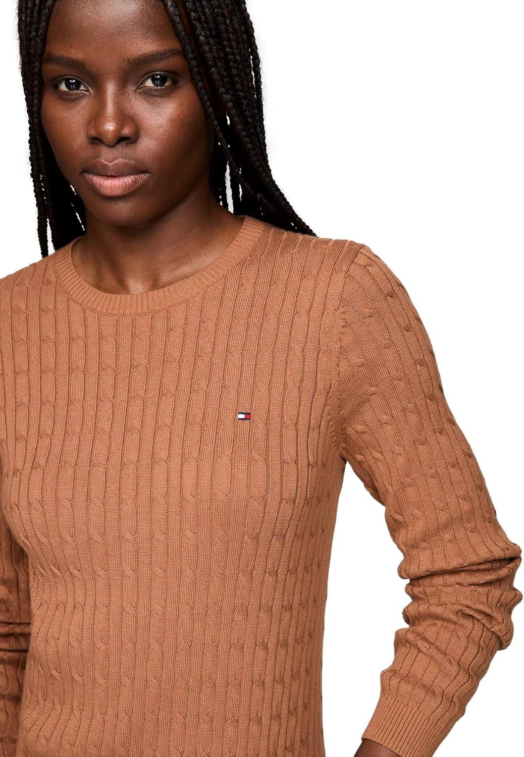 imageTommy Hilfiger Womens Classic Fit SweaterNatural Cognac