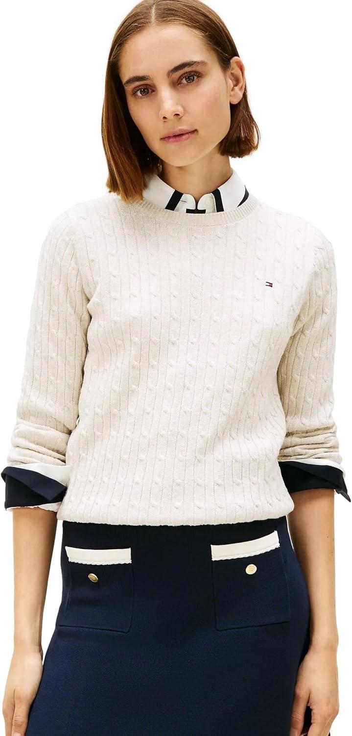 imageTommy Hilfiger Womens Classic Fit SweaterShimmer Calico Multi