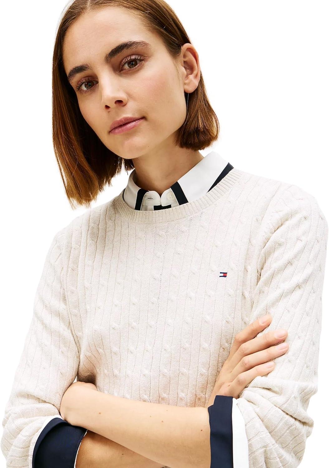 imageTommy Hilfiger Womens Classic Fit SweaterShimmer Calico Multi