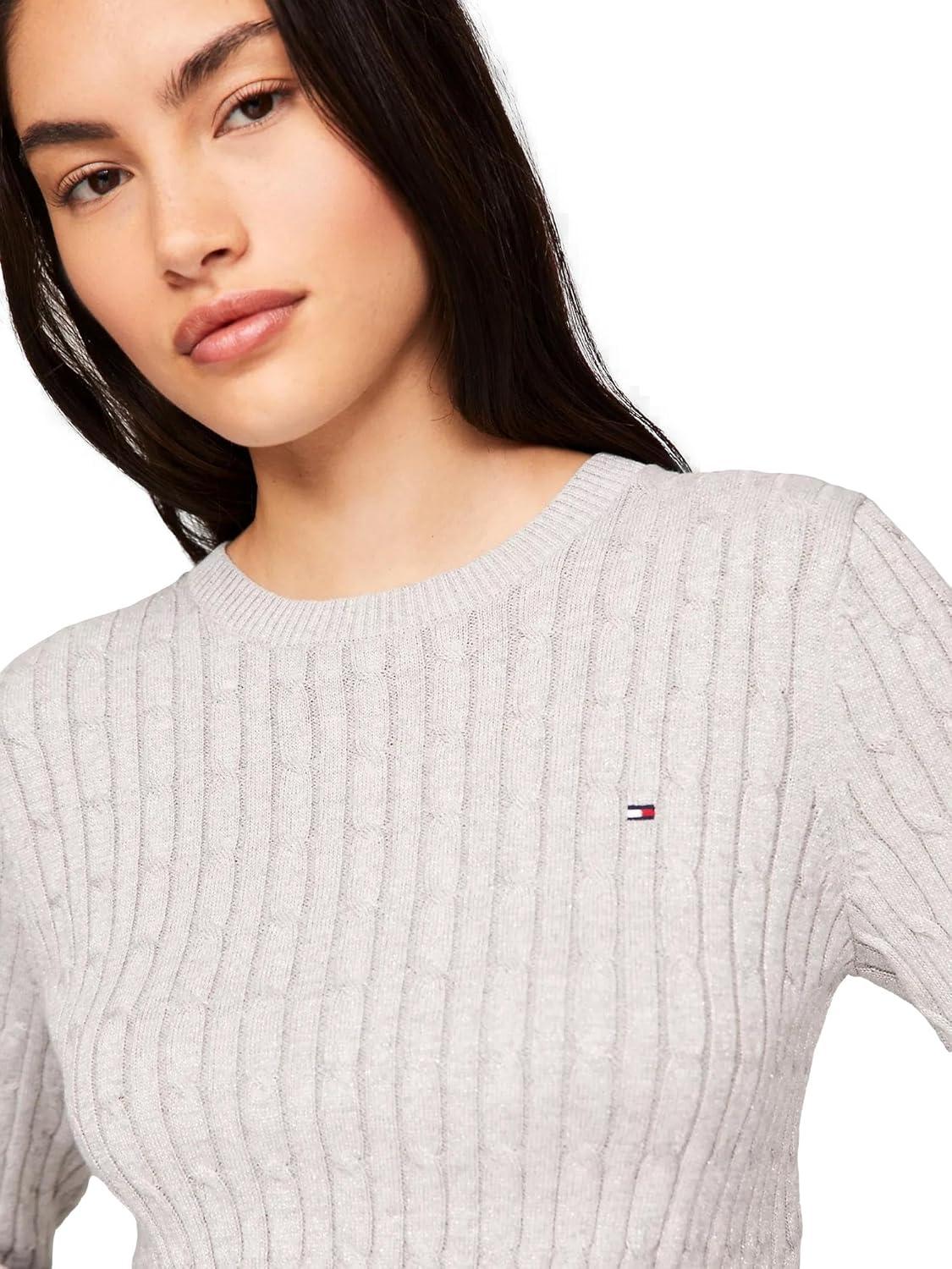 imageTommy Hilfiger Womens Classic Fit SweaterShimmer Grey Heather