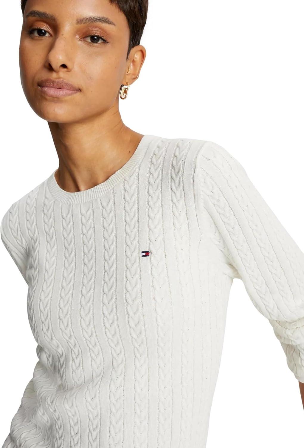 imageTommy Hilfiger Womens Classic Fit SweaterWhite Suede