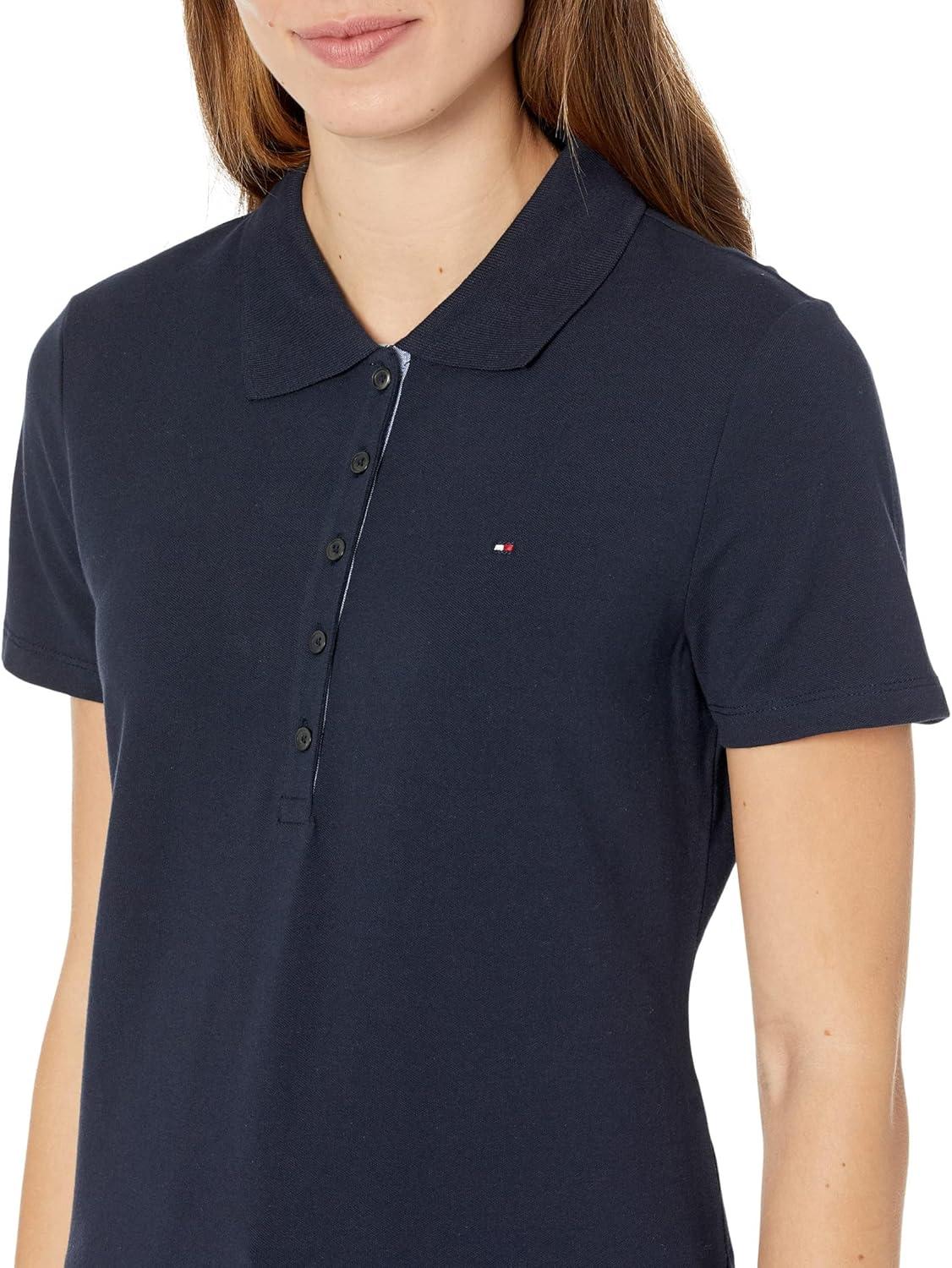 imageTommy Hilfiger Womens Classic Short Sleeve Core Pique Polo Standard and Plus SizeNavy