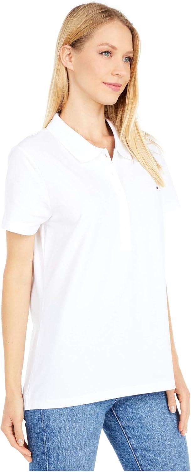 imageTommy Hilfiger Womens Classic Short Sleeve Core Pique Polo Standard and Plus SizeWhite