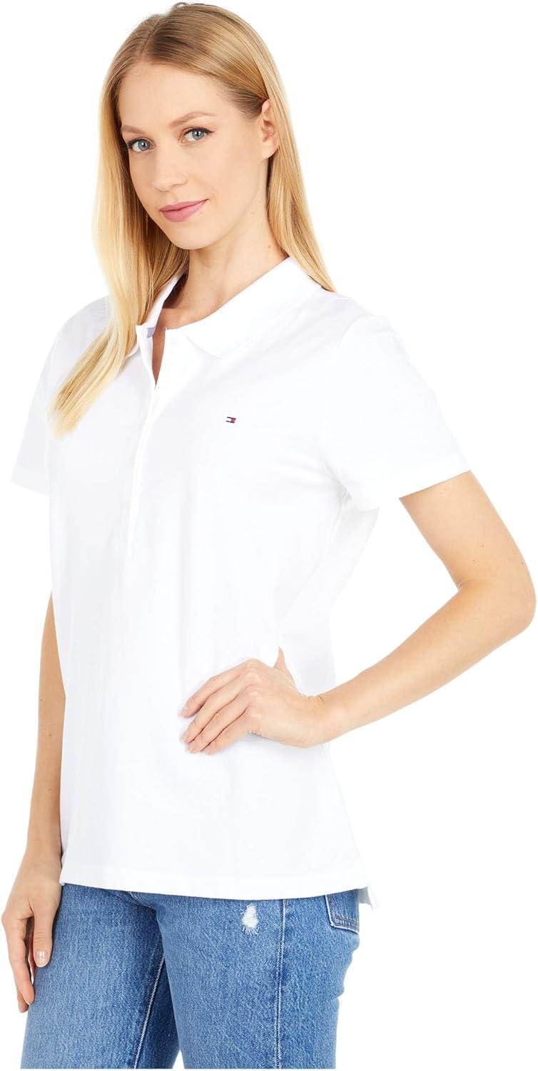 imageTommy Hilfiger Womens Classic Short Sleeve Core Pique Polo Standard and Plus SizeWhite