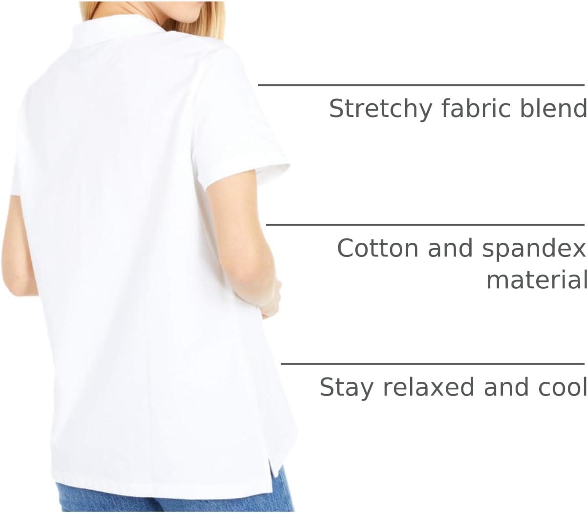 imageTommy Hilfiger Womens Classic Short Sleeve Core Pique Polo Standard and Plus SizeWhite