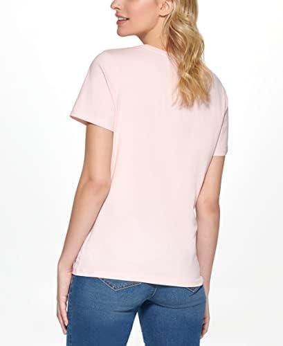 imageTommy Hilfiger Womens Crew Neck Logo TeeBallerina Pink Heart