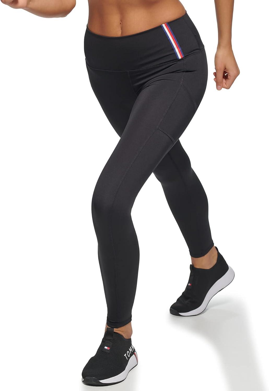 imageTommy Hilfiger Womens High Waisted Performance Legging with PocketBlack