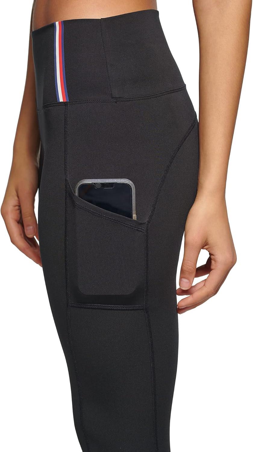 imageTommy Hilfiger Womens High Waisted Performance Legging with PocketBlack