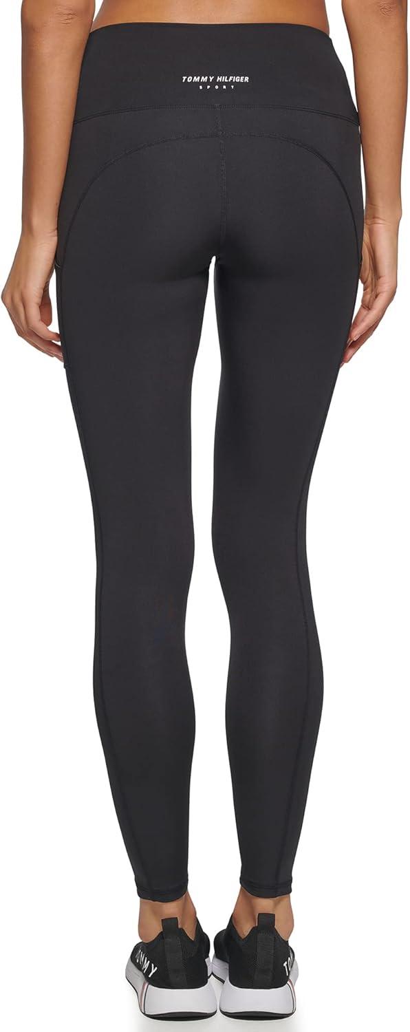 imageTommy Hilfiger Womens High Waisted Performance Legging with PocketBlack