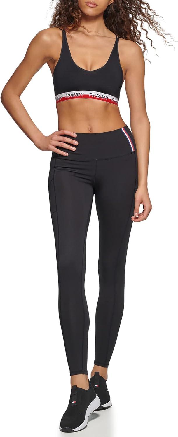 imageTommy Hilfiger Womens High Waisted Performance Legging with PocketBlack