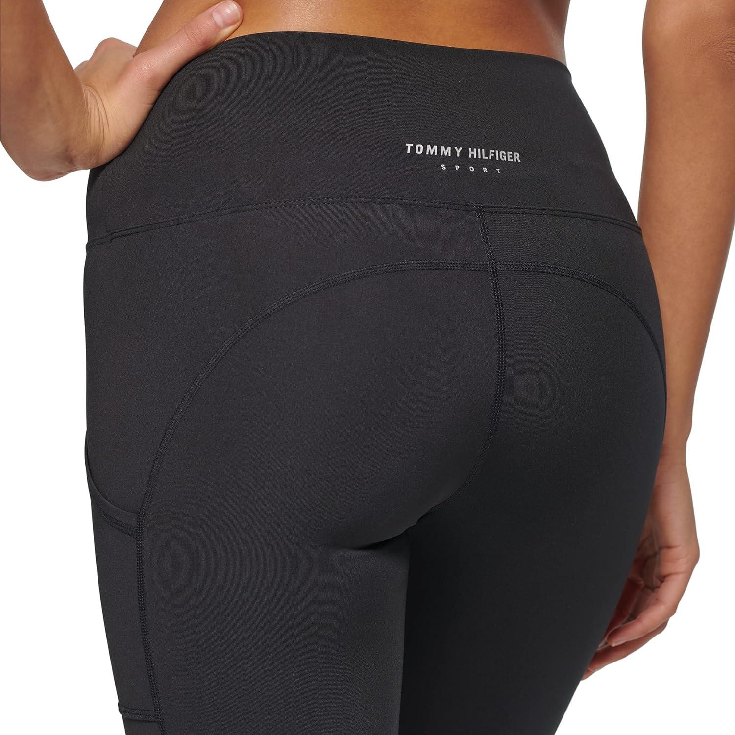 imageTommy Hilfiger Womens High Waisted Performance Legging with PocketBlack