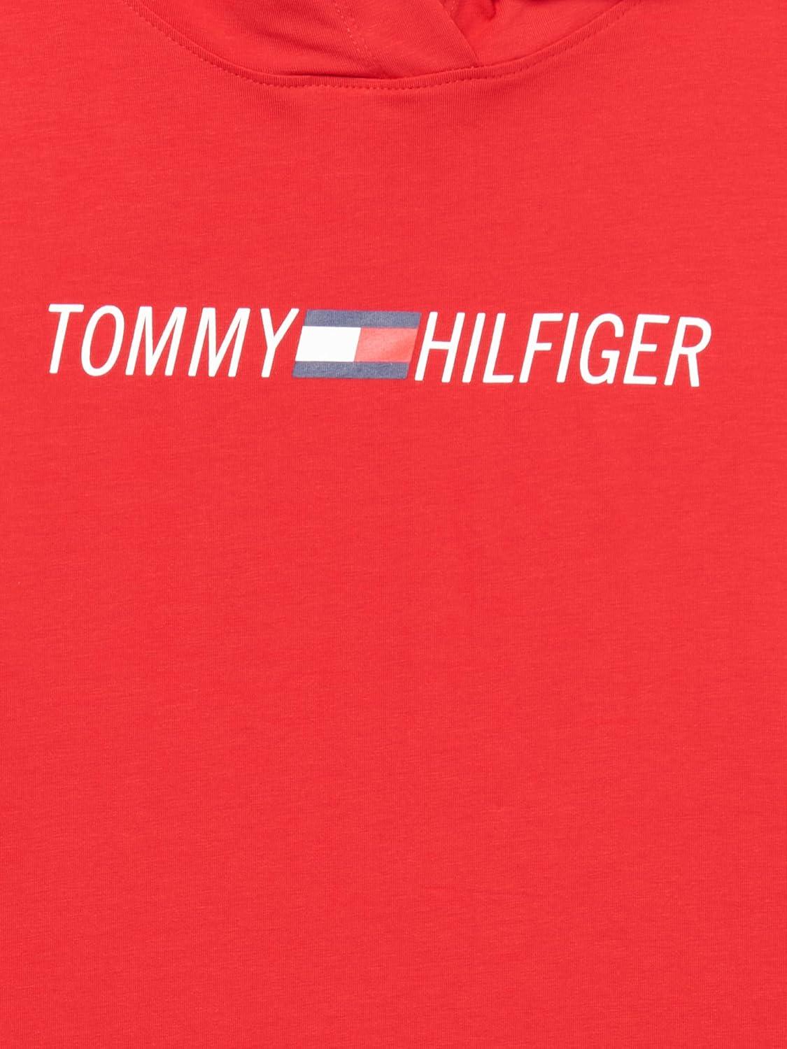 imageTommy Hilfiger Womens Lightweight Logo Hoodie SweatshirtRich Red