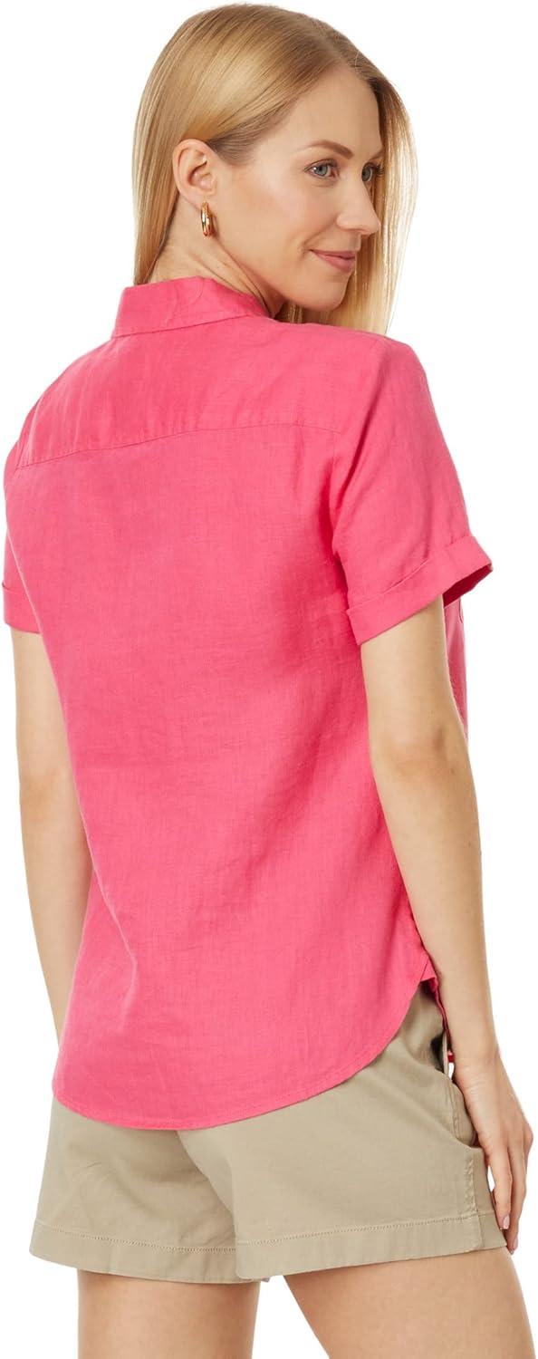imageTommy Hilfiger Womens Linen Pocket Logo Camp ShirtRosette