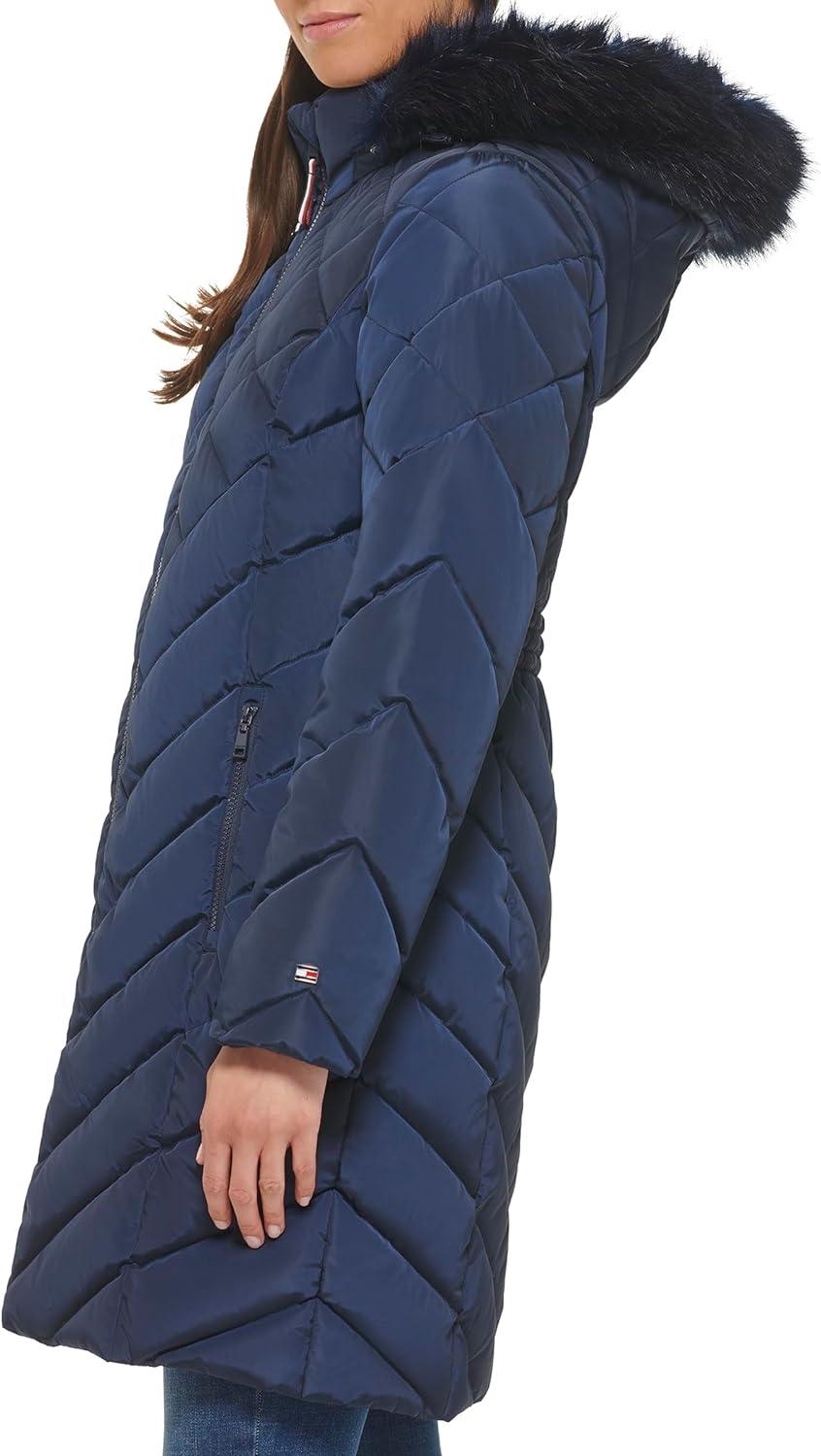 imageTommy Hilfiger Womens Long Down Puffer JacketNavy