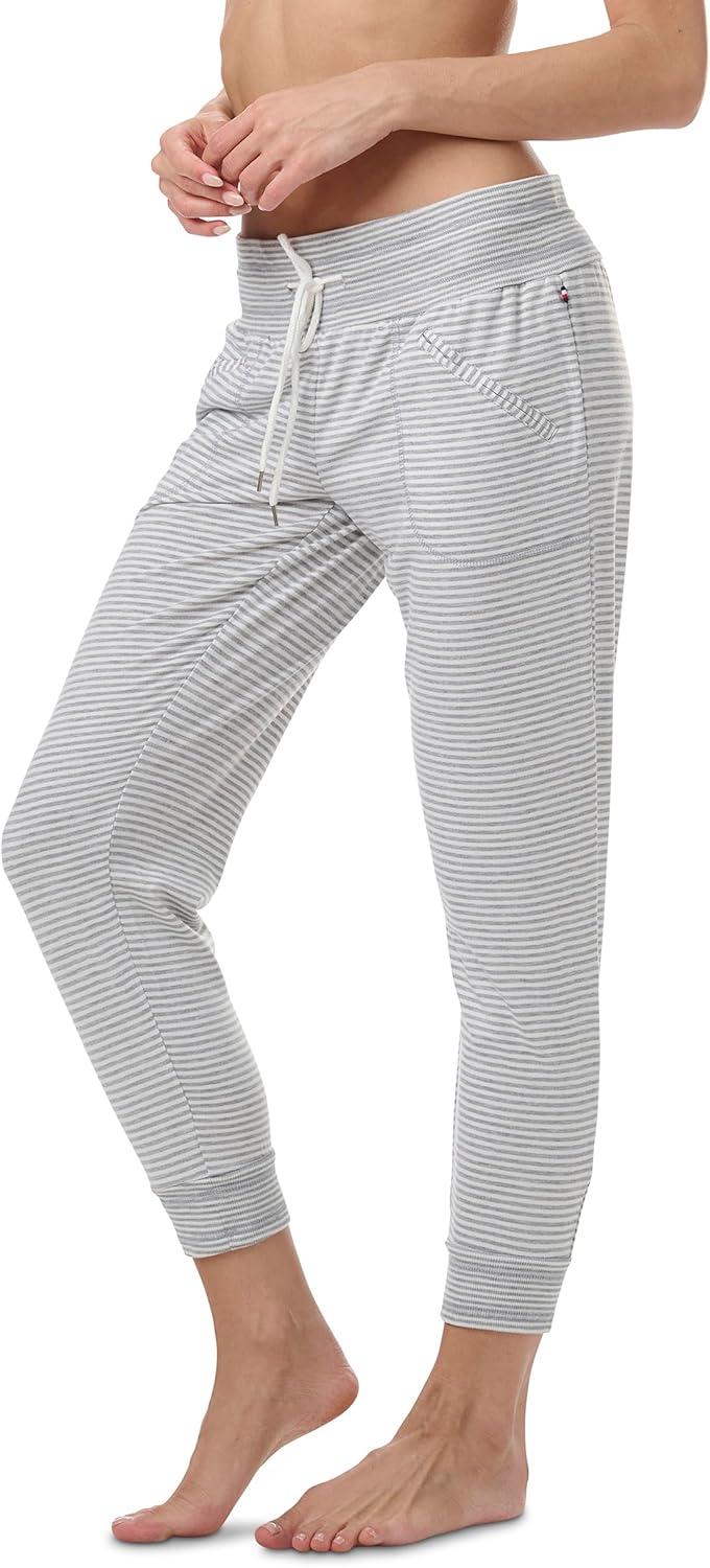 imageTommy Hilfiger Womens Lounge JoggersHeather GreyEgret Stripe
