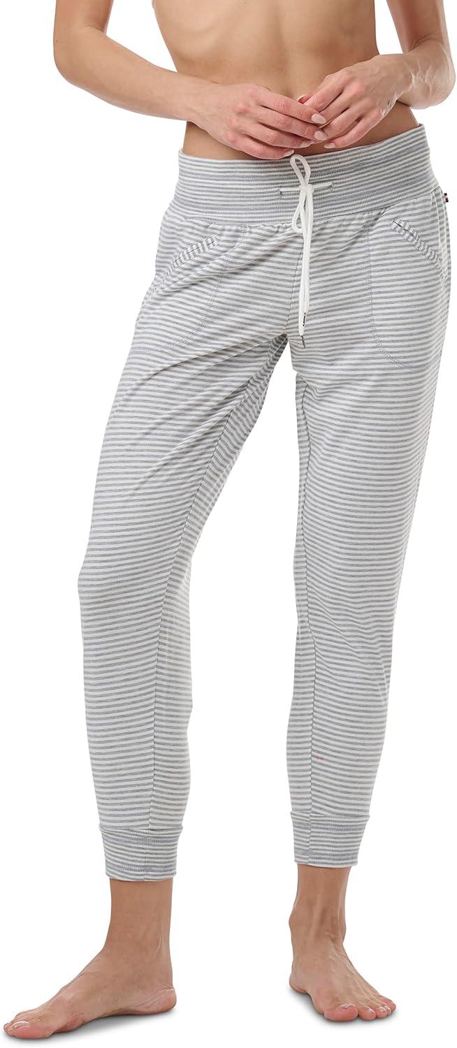 imageTommy Hilfiger Womens Lounge JoggersHeather GreyEgret Stripe