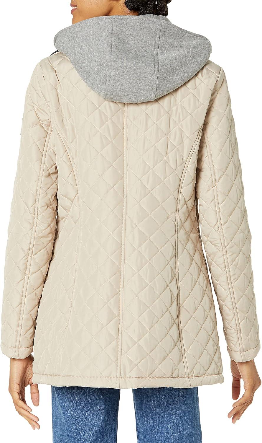 imageTommy Hilfiger Womens MidLength Classic Quilted JacketChino
