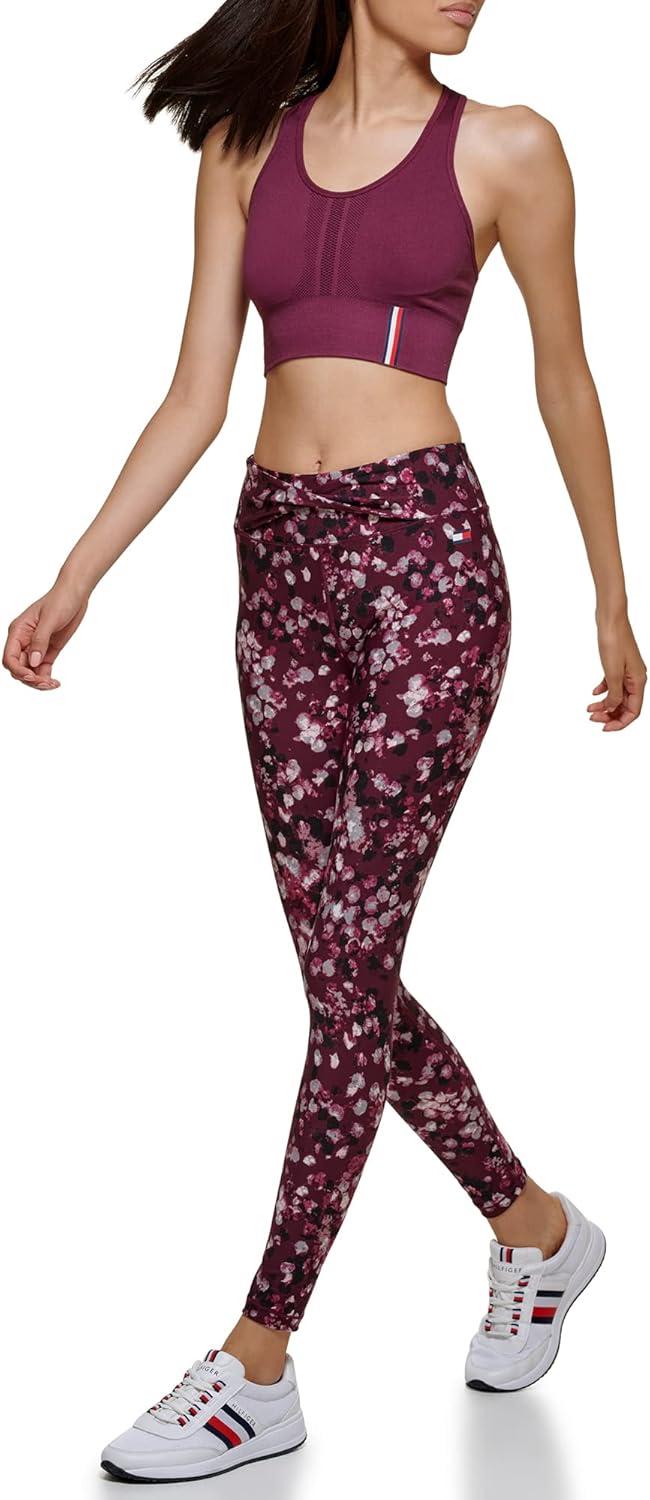 imageTommy Hilfiger Womens Printed High Rise Performance LeggingCrushed Grape