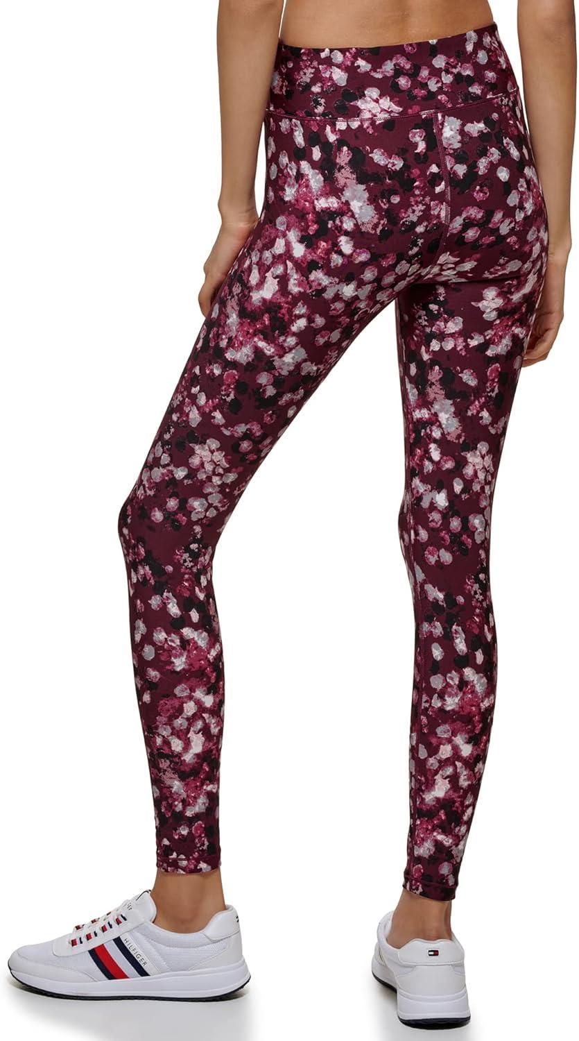 imageTommy Hilfiger Womens Printed High Rise Performance LeggingCrushed Grape