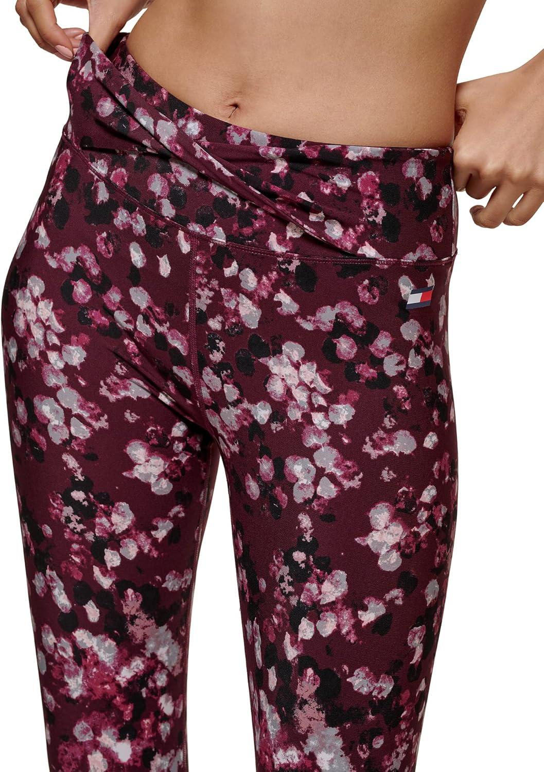 imageTommy Hilfiger Womens Printed High Rise Performance LeggingCrushed Grape