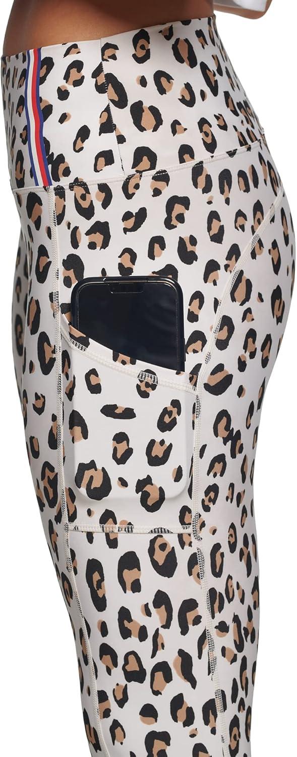 imageTommy Hilfiger Womens Printed High Rise Performance LeggingCrystal Grey