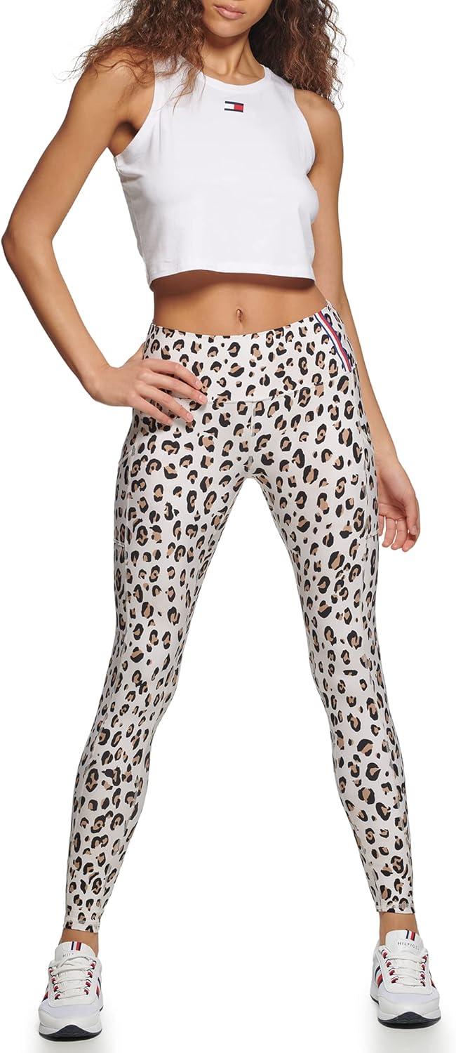 imageTommy Hilfiger Womens Printed High Rise Performance LeggingCrystal Grey