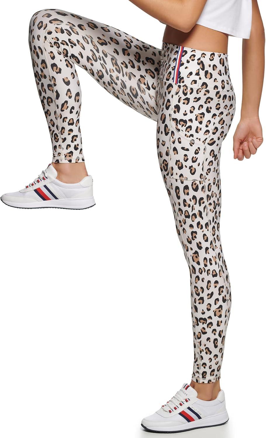 imageTommy Hilfiger Womens Printed High Rise Performance LeggingCrystal Grey