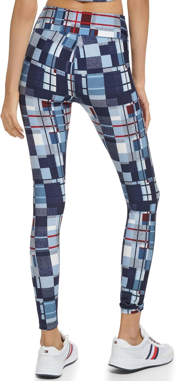 imageTommy Hilfiger Womens Printed High Rise Performance LeggingNavy