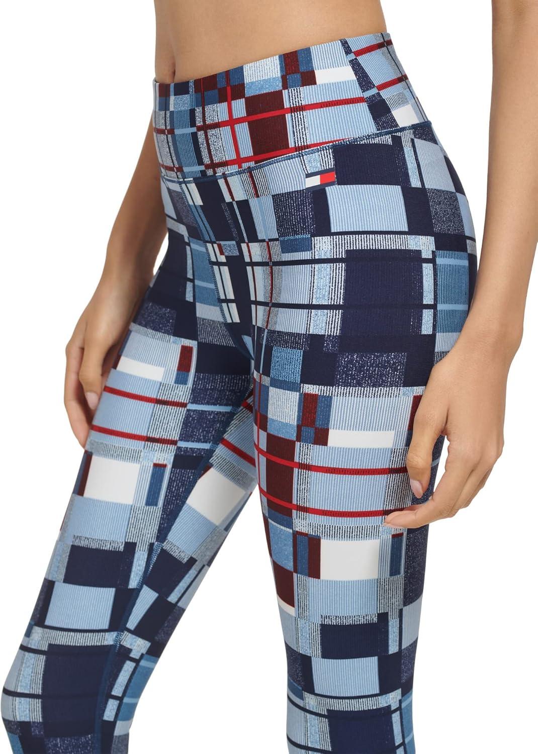 imageTommy Hilfiger Womens Printed High Rise Performance LeggingNavy