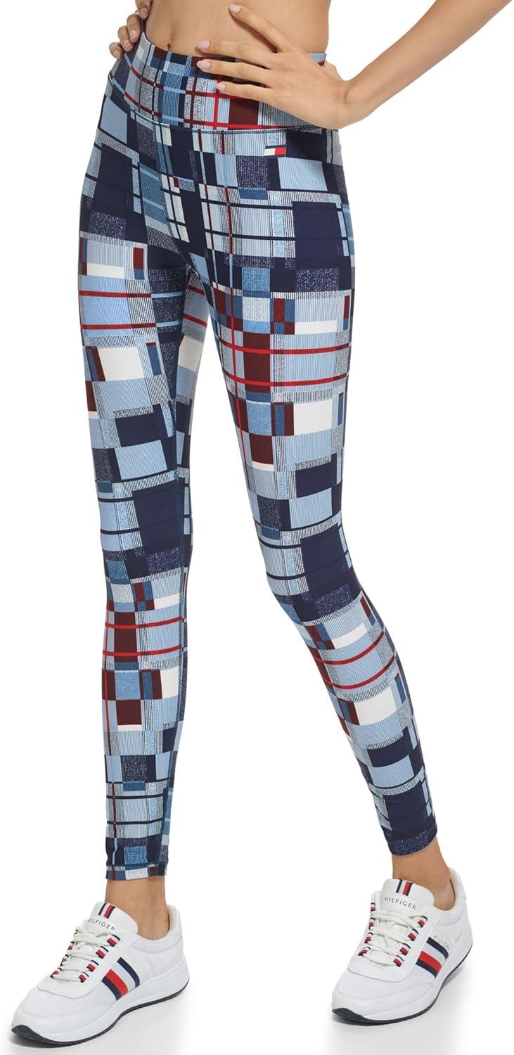 imageTommy Hilfiger Womens Printed High Rise Performance LeggingNavy