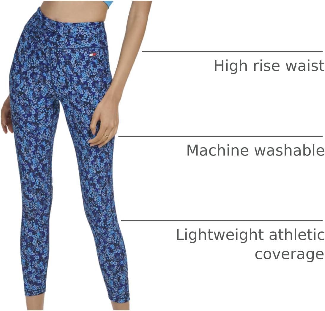imageTommy Hilfiger Womens Printed High Rise Performance LeggingNavy Combo
