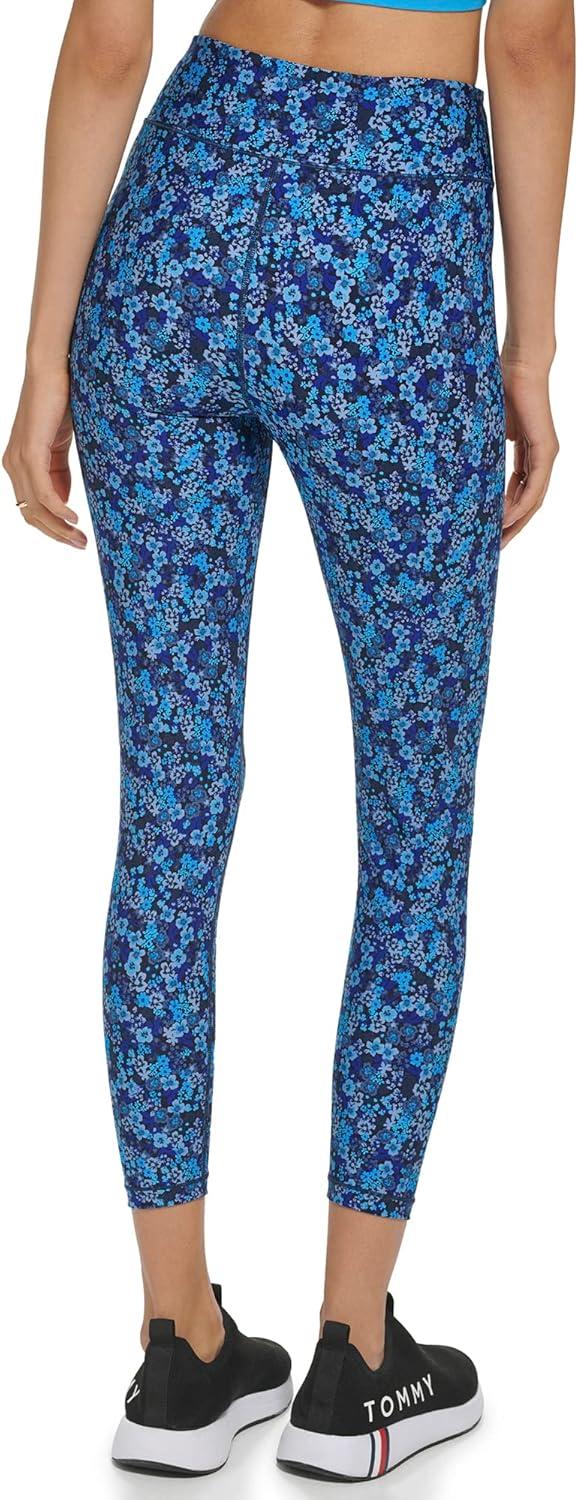 imageTommy Hilfiger Womens Printed High Rise Performance LeggingNavy Combo