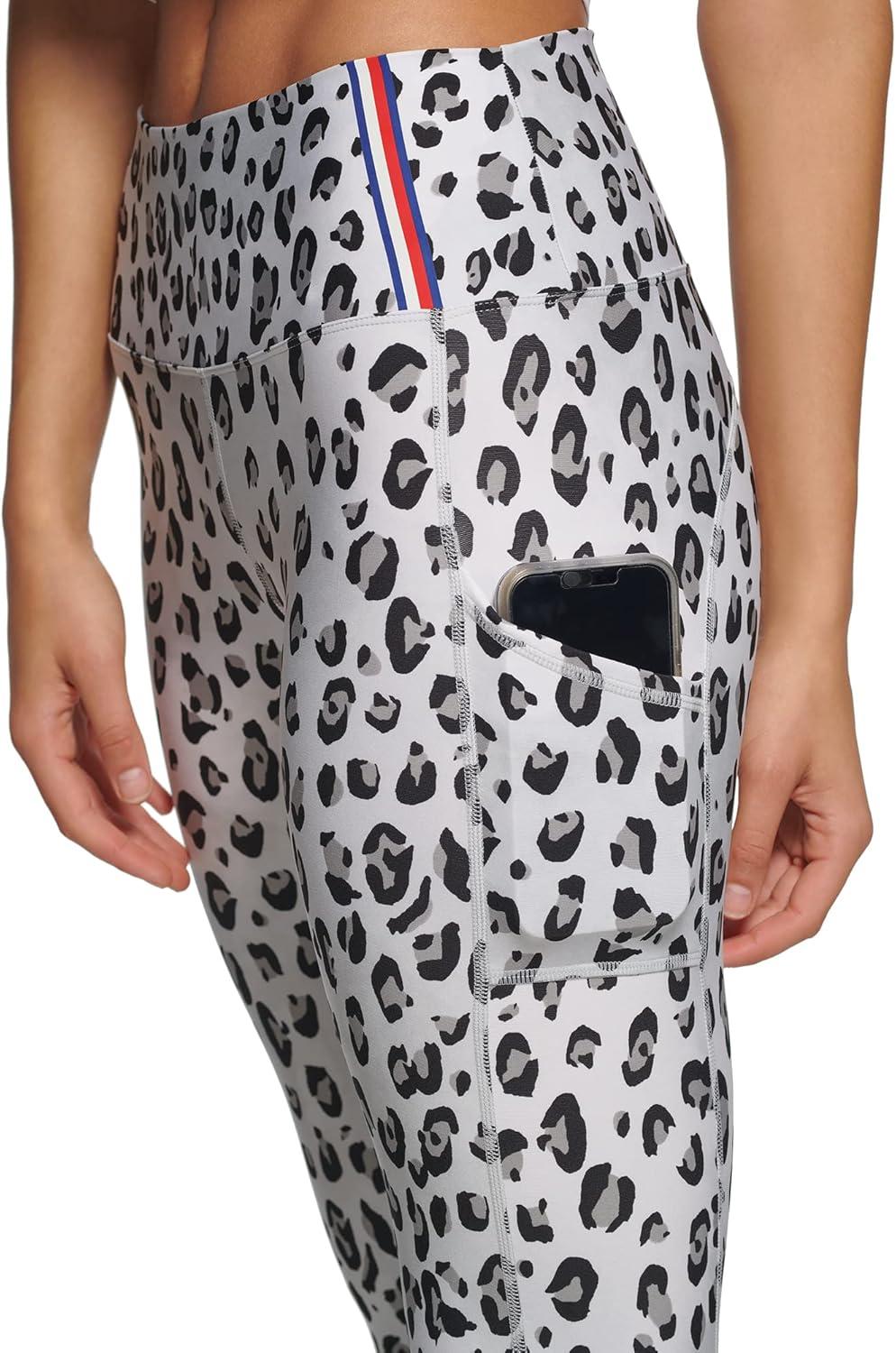 imageTommy Hilfiger Womens Printed High Rise Performance LeggingPearl Grey Combo