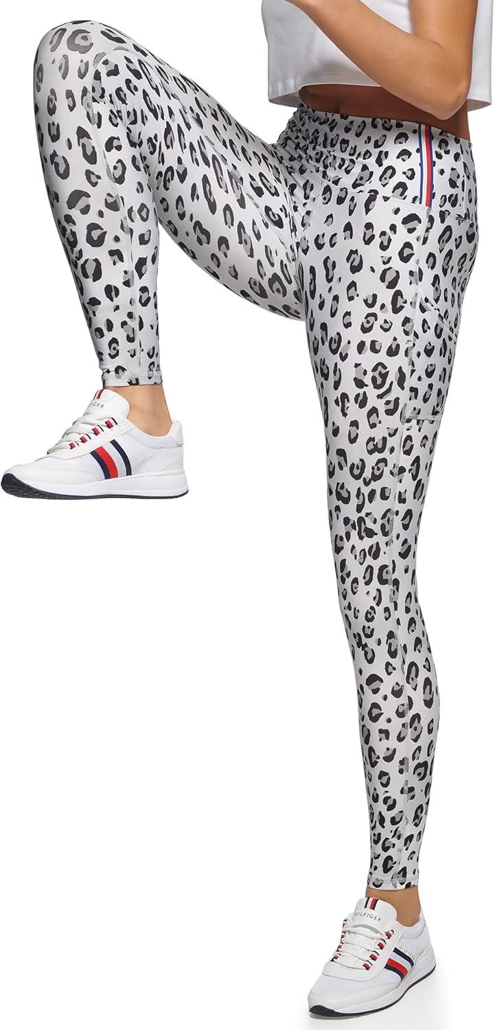imageTommy Hilfiger Womens Printed High Rise Performance LeggingPearl Grey Combo