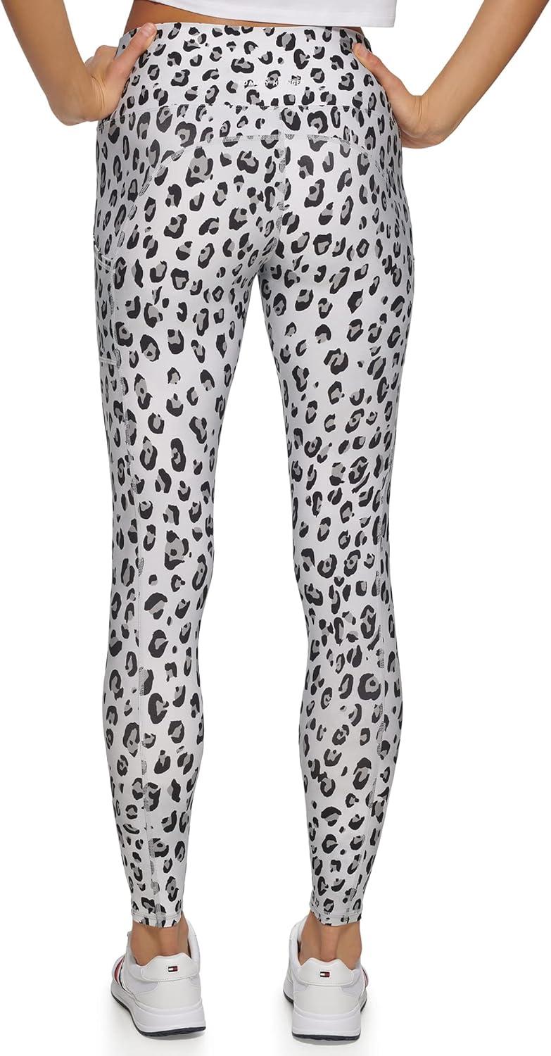 imageTommy Hilfiger Womens Printed High Rise Performance LeggingPearl Grey Combo