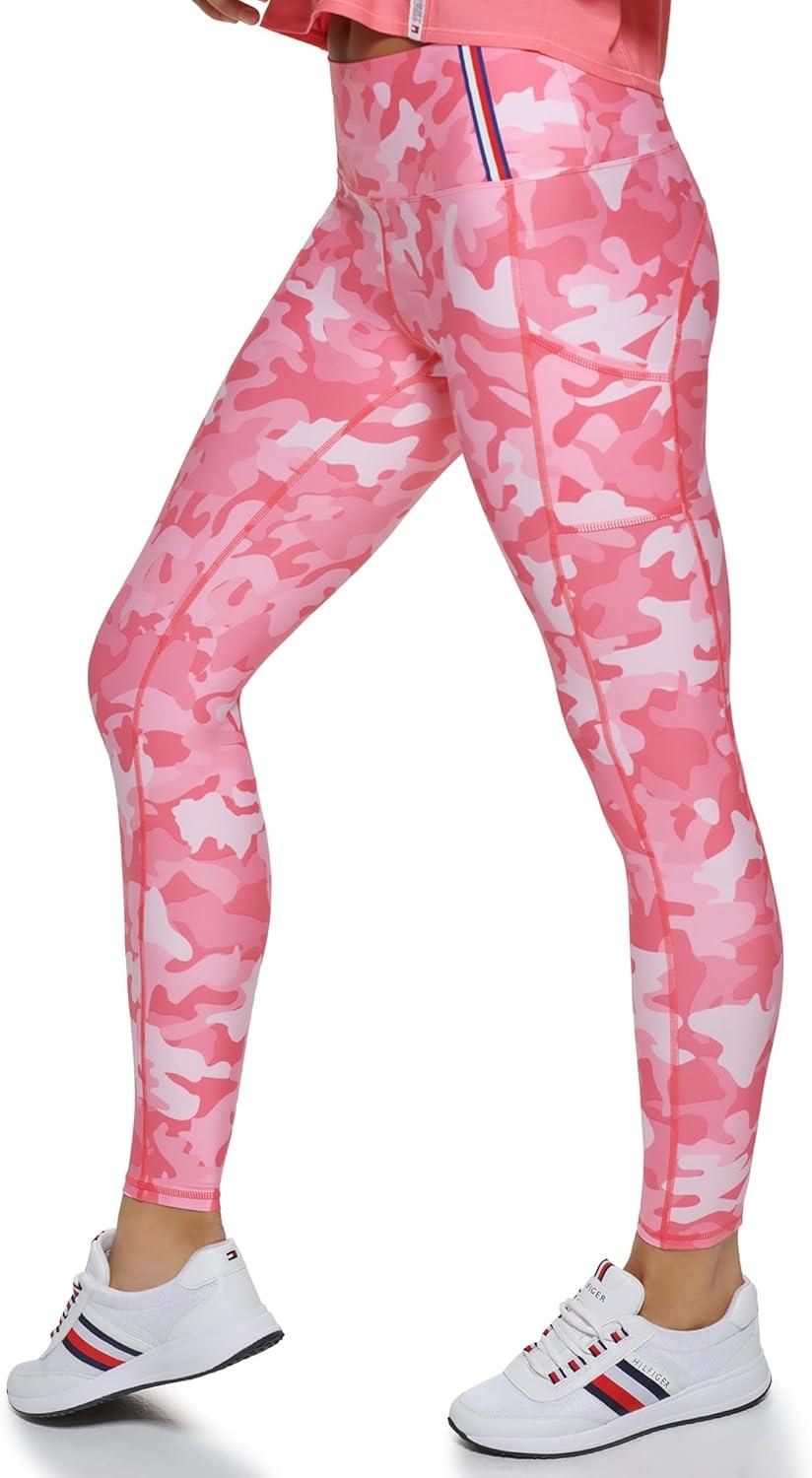 imageTommy Hilfiger Womens Printed High Rise Performance LeggingPink Camo