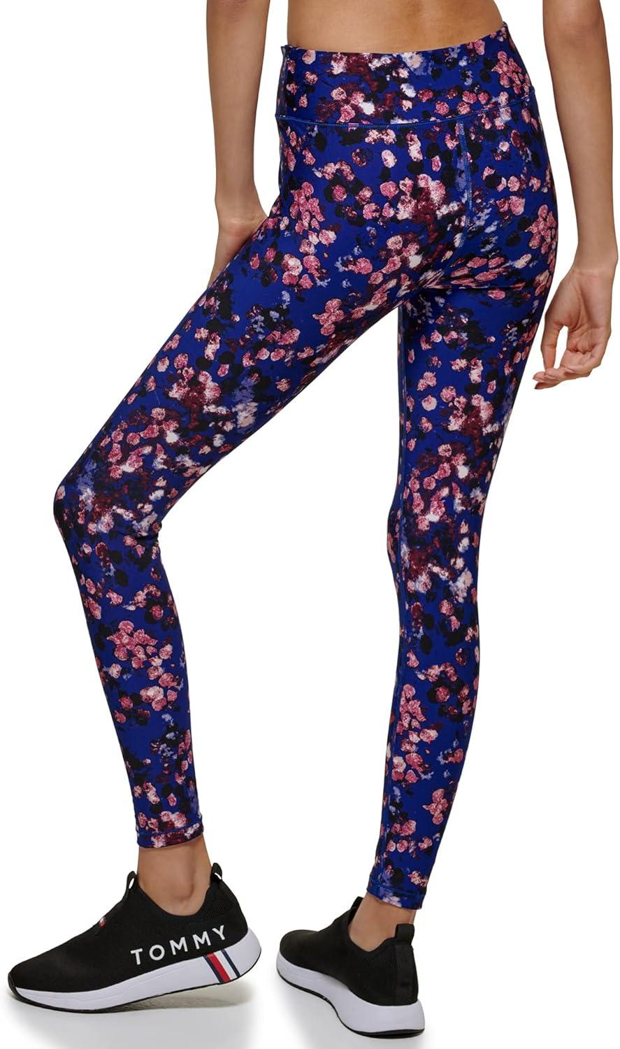 imageTommy Hilfiger Womens Printed High Rise Performance LeggingRoyal Blue