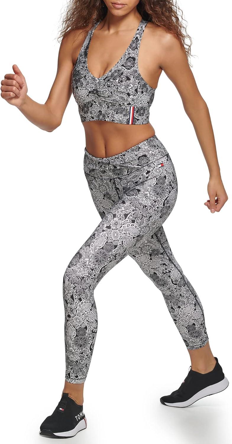 imageTommy Hilfiger Womens Racerback Performance Sports BraBlack Combo