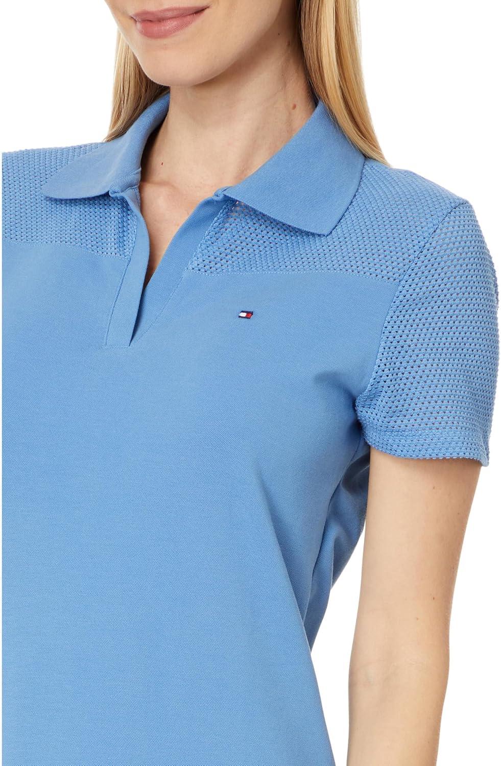 imageTommy Hilfiger Womens Short Sleeve Collared Polo DressBlue Haze