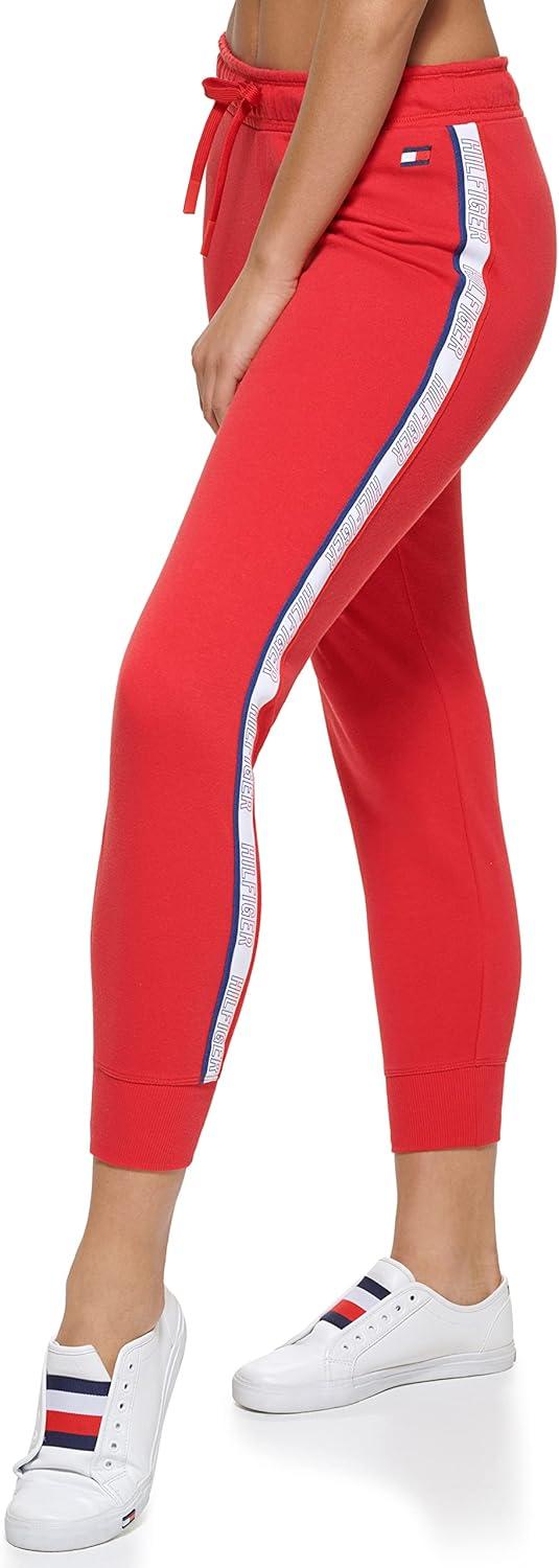 imageTommy Hilfiger Womens Side Stripe Drawstring Waistband JoggerScarlet