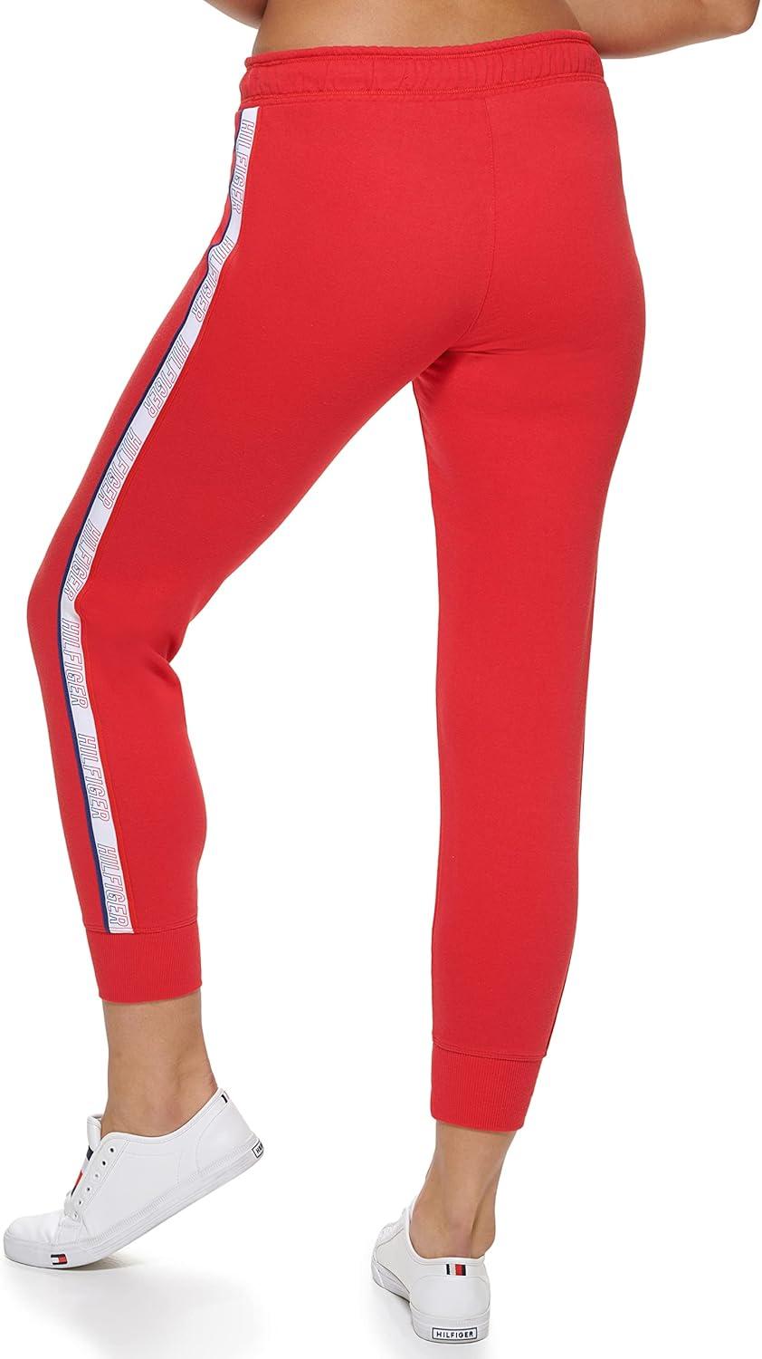imageTommy Hilfiger Womens Side Stripe Drawstring Waistband JoggerScarlet