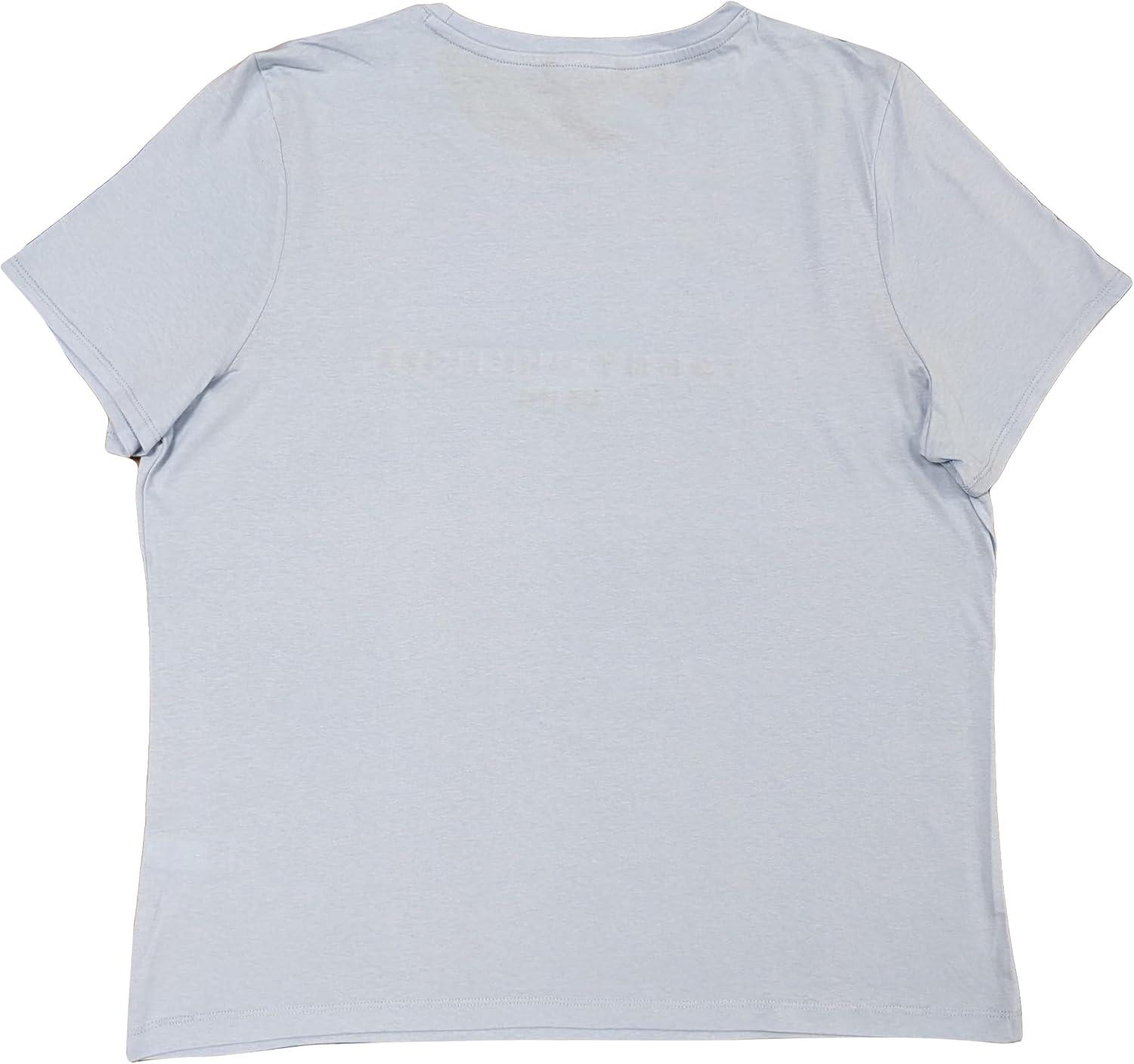 imageTommy Hilfiger Womens Striped Logo Graphic TShirtLight Blue Est 1985