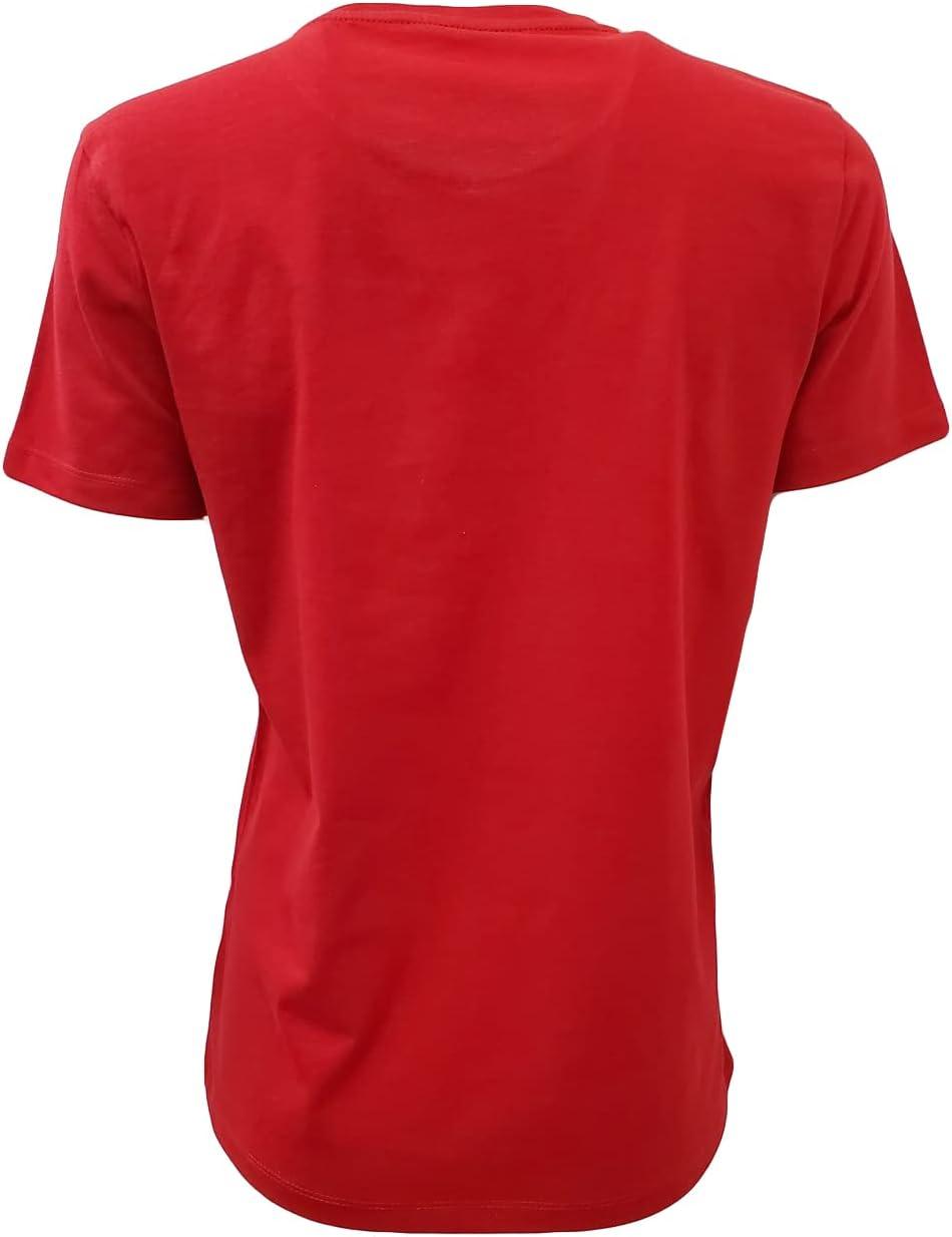 imageTommy Hilfiger Womens Striped Logo Graphic TShirtRed Script Logo