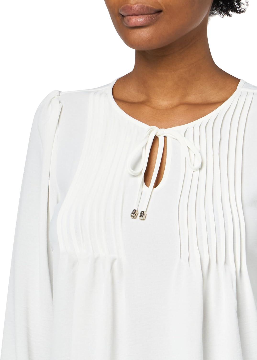 imageTommy Hilfiger Womens Tommy Hilfiger Womens Crinkle Pintuck BlouseIvory